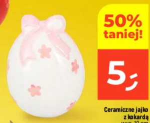 Ceramiczne jajko z kokardą