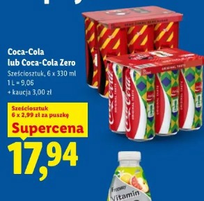 Coca-Cola lub Coca-Cola Zero Sześciopak