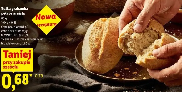 Bułka grahamka pełnoziarnista
