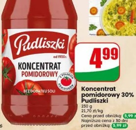 Koncentrat pomidorowy 30% Pudliszki