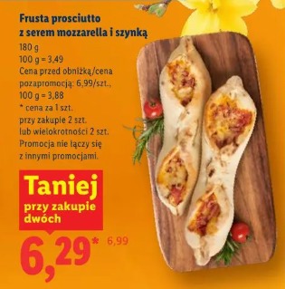 Frusta prosciutto z serem mozzarella i szynką