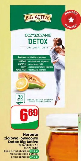 Herbata ziołowo-owocowa Detox Big Active