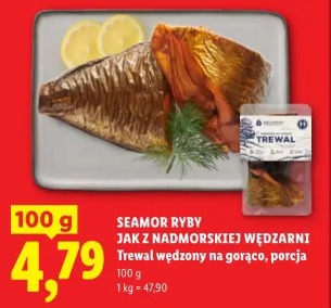 Seamor Ryby Jak z Nadmorskiej Wędzarni Trewal wędzony na gorąco, porcja