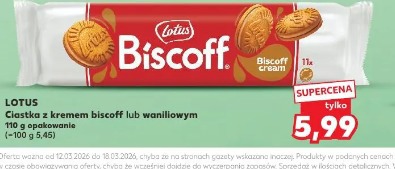 Lotus Ciastka z kremem biscoff lub waniliowym
