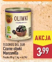 Tesoros Del Sur Czarne oliwki Manzanilla