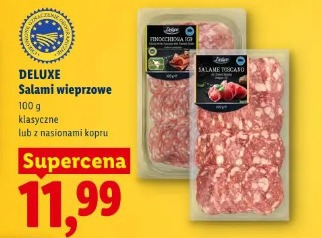 Deluxe Salami wieprzowe klasyczne lub z nasionami kopru