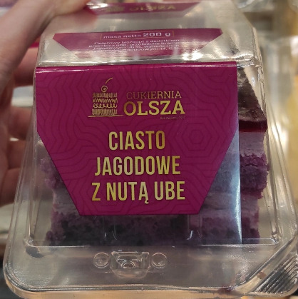 Cukiernia Olsza ciasto jagodowe z nutą ube