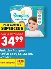 Pieluchy Pampers Active Baby S6, 32 szt.