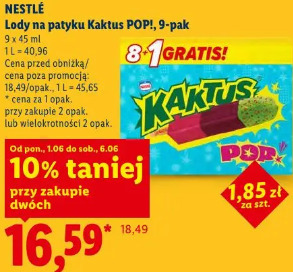 Nestlé Lody na patyku Kaktus POP!, 9-pak
