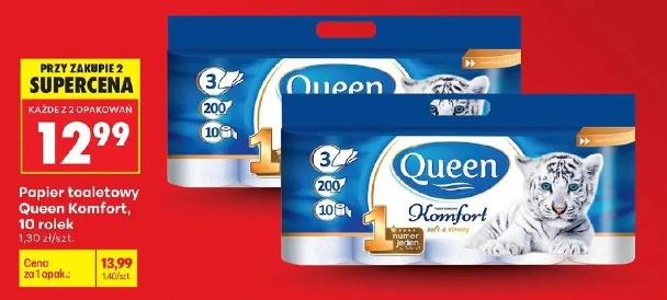 Papier toaletowy Queen Komfort, 10 rolek