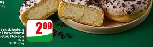 Pączek z nadzieniem waniliowym i kawałkami ciastek Stokson