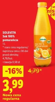 Solevita Sok 100% pomarańcza