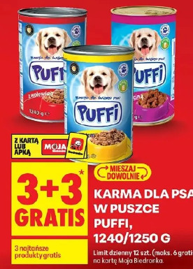 Karma dla psa w puszce Puffi