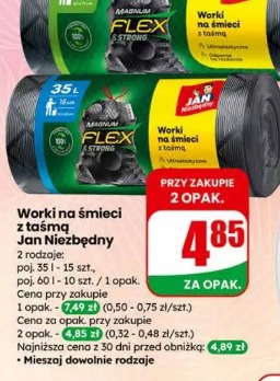 Worki na śmieci z taśmą Jan Niezbędny