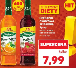 Herbapol owocowa spiżarnia syrop pomarańcza, malina