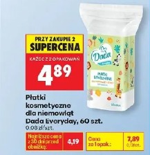 Płatki kosmetyczne dla niemowląt Dada Everyday, 60 szt.