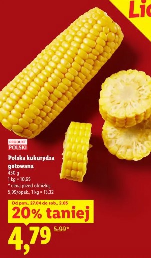 Polska kukurydza gotowana