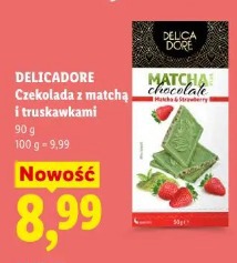 Delicadore czekolada z matchą i truskawkami