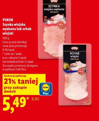 Pikok Szynka wiejska wędzona lub schab wiejski