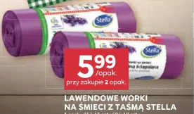 Lawendowe worki na śmieci z taśmą Stella