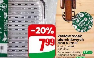 Zestaw tacek aluminiowych Grill & Chill