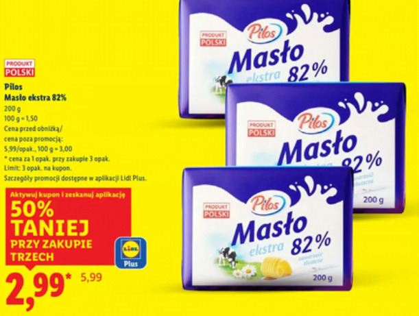 Pilos Masło ekstra 82%