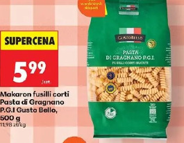 Makaron fusili corti Pasta di Gragnano P.G.I Gusto Bello
