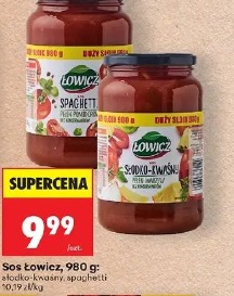 Sos Łowicz słodko-kwaśny, spaghetti