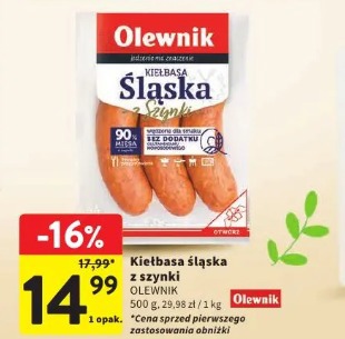 Kiełbasa śląska z szynki OLEWNIK