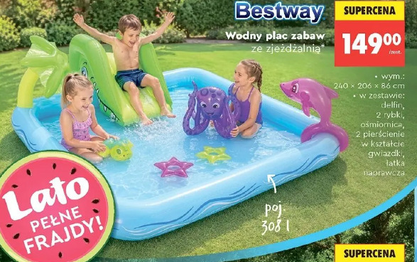 Bestway wodny plac zabaw ze zjeżdżalnią
