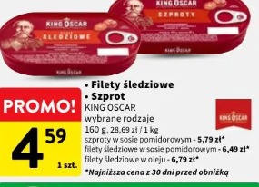Filety śledziowe Szprot KING OSCAR wybrane rodzaje