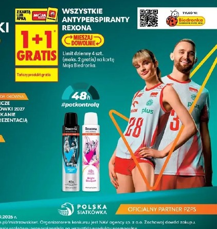 Wszystkie antyperspiranty Rexona