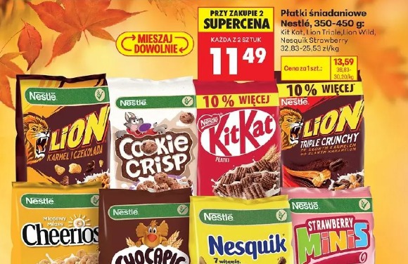 Płatki śniadaniowe Nestlé