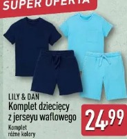Komplet dziecięcy z jerseyu waflowego