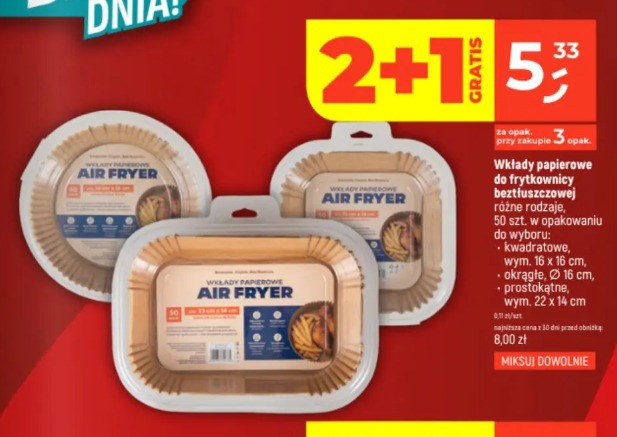 Wkłady papierowe do frytkownicy beztłuszczowej Air Fryer