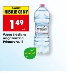 Woda źródlana niegazowana Primavera