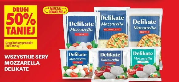 Wszystkie sery mozzarella Delikate
