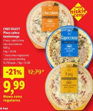 Chef Select Pizza z pieca kamiennego 4 sery, capricciosa lub z kurczakiem