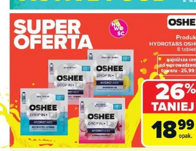 Oshee hydrotabs produkty