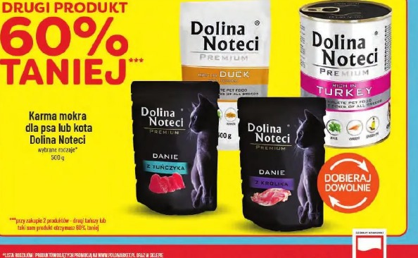Karma mokra dla psa lub kota Dolina Noteci