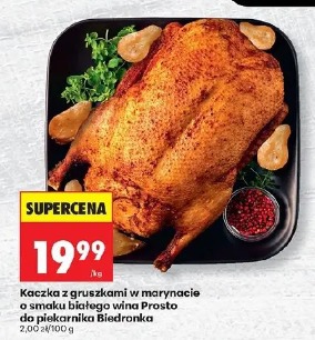 Kaczka z gruszkami w marynacie o smaku białego wina Prosto do piekarnika Biedronka