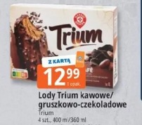 Lody Trium kawowe/gruszkowo-czekoladowe Trium