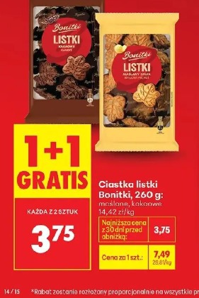 Ciastka listki Bonitki