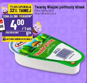 Twaróg Wiejski półtłusty klinek