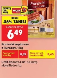 Parówki wędzone z kurcząt