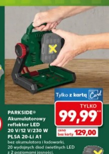Parkside Akumulatorowy reflektor LED 20 V/12 V/230 V PLSA 20-Li A1