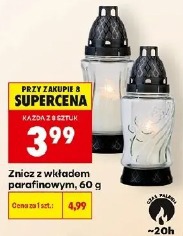 Znicz z wkładem parafinowym