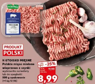 K-STOISKO MIĘSNE Polskie mięso mielone wieprzowe z szynki