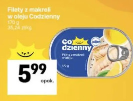 Filety z makreli w oleju Codzienny