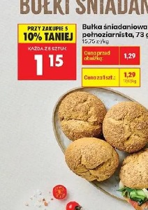 Bułka śniadaniowa pełnoziarnista